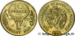 MADAGASKAR Essai de 10 Francs - 2 Ariary buffle / fèves 1970 Paris