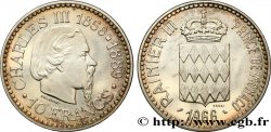 MONACO Essai de 10 Francs flan bruni Charles III
 1966 Paris fST 