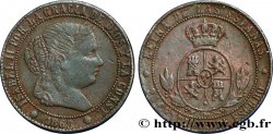 SPAGNA 2 1/2 Centimos de Escudo Isabelle II 1868 Oeschger Mesdach & CO