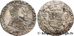 PAYS-BAS ESPAGNOLS - COMTÉ DE FLANDRE - PHILIPPE II D ESPAGNE Cinquième d’écu 1566 Bruges fVZ 