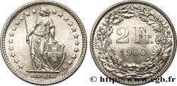 SUISSE 2 Francs Helvetia 1960 Berne - B