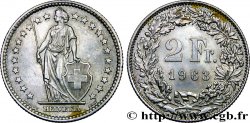 SUIZA 2 Francs Helvetia 1963 Berne