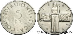 SCHWEIZ 5 Francs centenaire de la Croix Rouge 1963 Berne - B