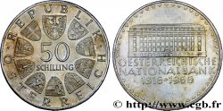 AUSTRIA 50 Schilling 150e anniversaire de la banque nationale autrichienne 1966 