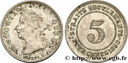 MALAISIE - ÉTABLISSEMENTS DES DÉTROITS 5 Cents Victoria 1898 
