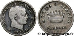 ITALIA - REGNO D ITALIA - NAPOLEONE I 5 Soldi 1809 Milan