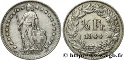 SUISSE 1/2 Franc Helvetia 1944 Berne