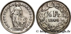 SUISSE 1/2 Franc Helvetia 1946 Berne - B