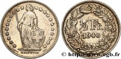SUIZA 1/2 Franc Helvetia 1948 Berne