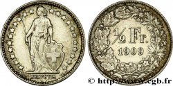 SCHWEIZ 1/2 Franc Helvetia 1909 Berne