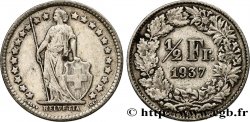 SWITZERLAND 1/2 Franc Helvetia 1937 Berne - B