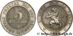 BÉLGICA 5 Centimes lion 1862 