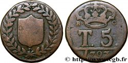 ITALY - KINGDOM OF NAPLES 5 Tornesi 1797 