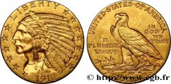 ÉTATS-UNIS D&nbsp;AMÉRIQUE 5 Dollars or &nbsp;Indian Head&nbsp; 1913 San Francisco XF 