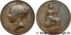 UNITED KINGDOM 1 Penny Victoria “tête jeune” 1854 