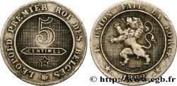BELGIUM 5 Centimes lion 1862 