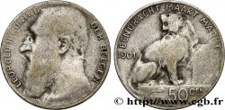 BELGIUM 50 Centimes Léopold II légende française 1901 