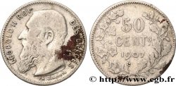BELGIQUE 50 Centimes Léopold II légende en français 1907 