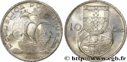 PORTUGAL 10 Escudos emblème et globe / caravelle 1954 