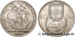 PORTUGAL 10 Escudos emblème et globe / caravelle 1954 