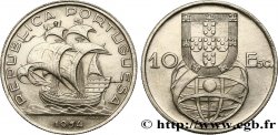 PORTUGAL 10 Escudos emblème et globe / caravelle 1954 
