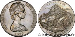 NEW ZEALAND 1 Dollar Elisabeth II / Mont Cook 1970 Canberra