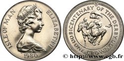 ISLE OF MAN 1 Crown Bicentenaire du Derby 1980 