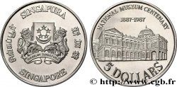 SINGAPORE 5 Dollars Centenaire du Musée National 1987 