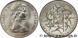 NEW ZEALAND 1 Dollar Elisabeth II / 10e jeux du Commonwealth à Christchurch 1974 