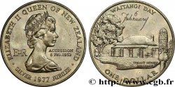 NOUVELLE-ZÉLANDE 1 Dollar 25e anniversaire de l’accession d’Elisabeth II et Waitangi Day 1977 
