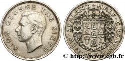 NEW ZEALAND 1/2 Crown Georges VI / armes couronnée 1950 
