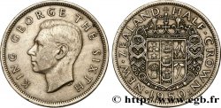 NEUSEELAND
 1/2 Crown Georges VI / armes couronnée 1950 