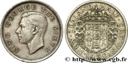 NUEVA ZELANDA 1/2 Crown Georges VI / armes couronnée 1950 