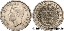 NEUSEELAND
 1/2 Crown Georges VI / armes couronnée 1950 