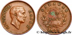 SARAWAK 1 Cent Sarawak Rajah C.V. Brooke 1929 Heaton - H