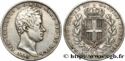 ITALY - KINGDOM OF SARDINIA 5 Lire Charles-Albert 1843 Gênes