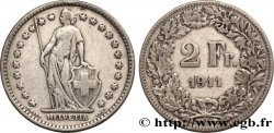 SVIZZERA  2 Francs Helvetia 1911 Berne - B