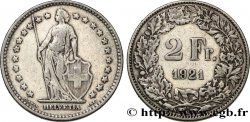 SCHWEIZ 2 Francs Helvetia 1921 Berne
