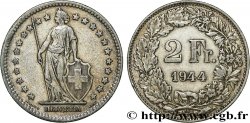 SUISSE 2 Francs Helvetia 1944 Berne