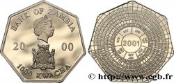 ZAMBIE 1000 Kwacha emblème national Elisabeth II / calendrier 2001 2000 