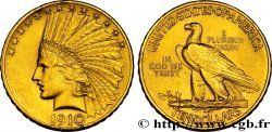 ÉTATS-UNIS D&nbsp;AMÉRIQUE 10 Dollars or &nbsp;Indian Head&nbsp;, 2e type 1910 Philadelphie