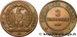ITALY - ROMAN REPUBLIC 3 Baiocchi 1849 Rome