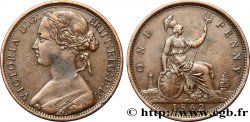 UNITED KINGDOM 1 Penny Victoria “Bun Head” 1862 