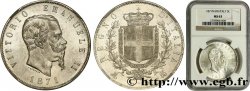 ITALIE 5 Lire Victor Emmanuel II 1871 Milan