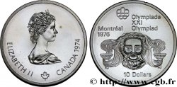 CANADA 10 Dollars JO Montréal 1976 tête de Zeus 1974 