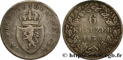 ALLEMAGNE - HESSE 6 Kreuzer Hesse-Darmstadt 1838 