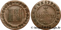 ALLEMAGNE - ROYAUME DE WESTPHALIE 3 Cent. 1812 Cassel