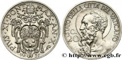 VATICANO E STATO PONTIFICIO 20 Centesimi frappe au nom de Pie XI an X / Saint Paul 1931 Rome