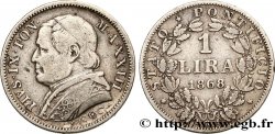 ITALY - PAPAL STATES - PIUS IX (Giovanni Maria Mastai Ferretti) 1 Lire an XXIII 1868 Rome