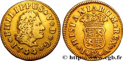 ESPAÑA 1/2 Escudo Philippe V 1744 Madrid MBC 